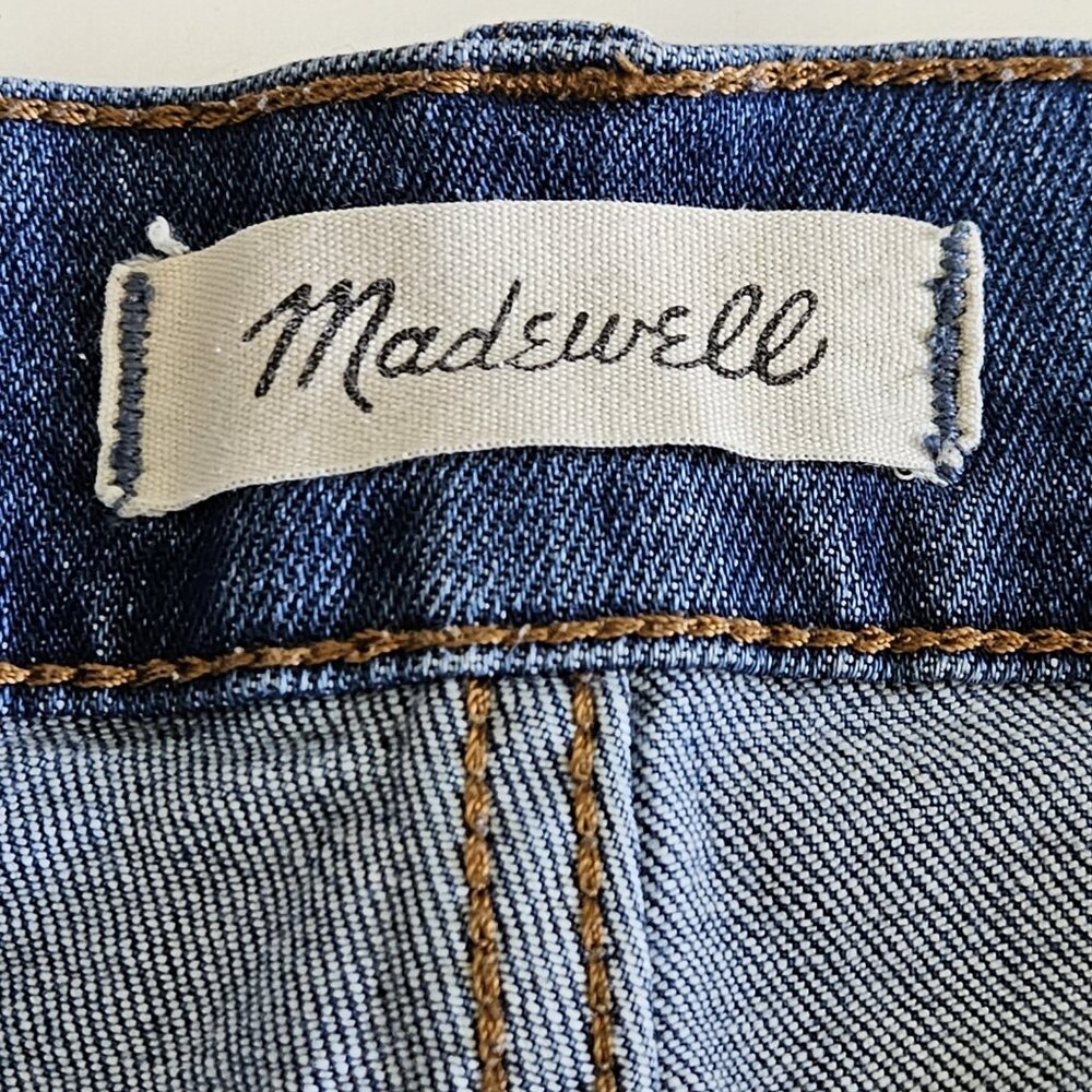Madewell Jeans Womens 34 Blue Denim The Perfect Vintage Crop Jean Stretch Grunge - Picture 3 of 16